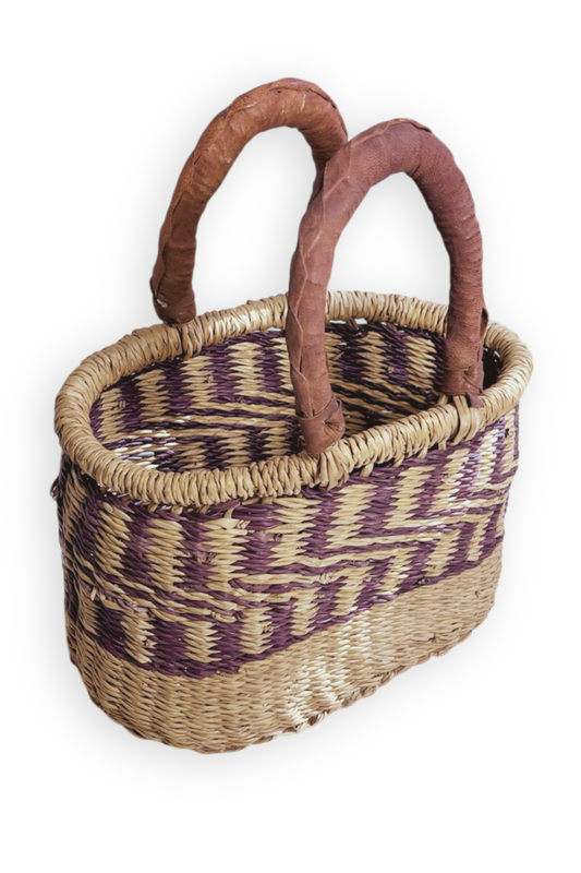 Thrifted Hand-Woven Basket