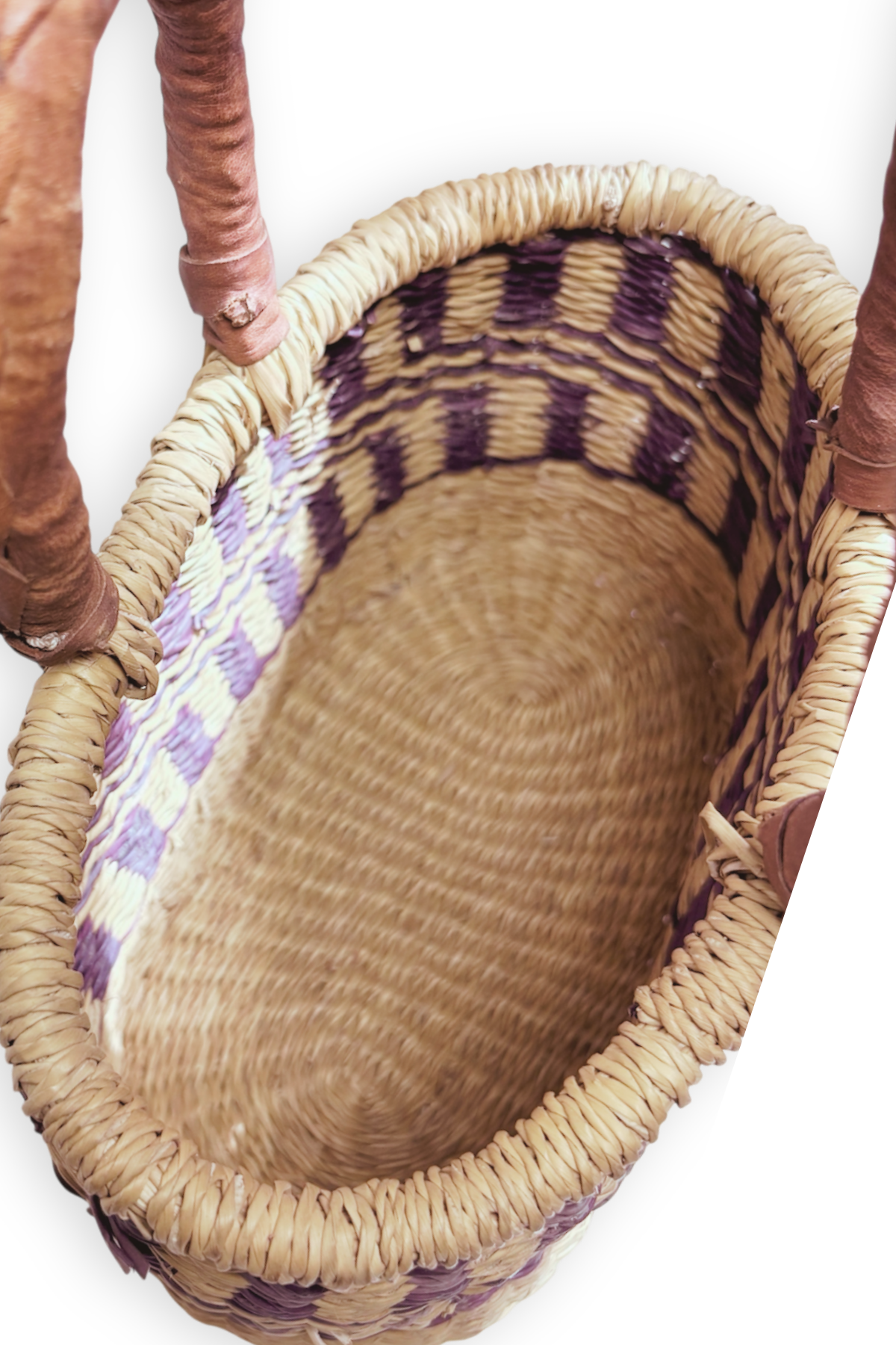 Thrifted Hand-Woven Basket