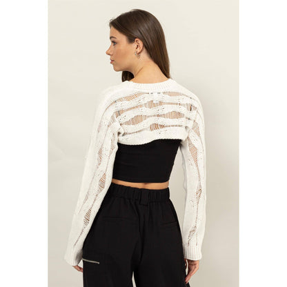 Open Knit Shrug Sweater - 4 Colors