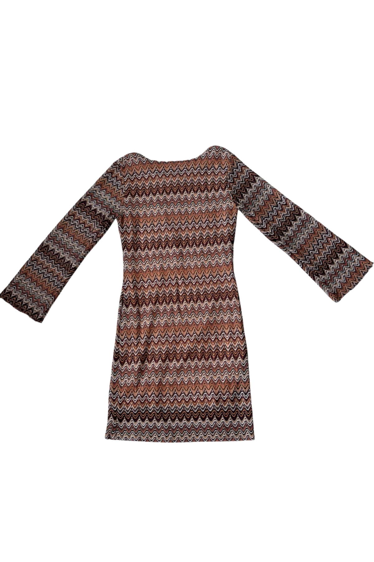 Thrifted Velvet Torch Brown Dress - Size Medium