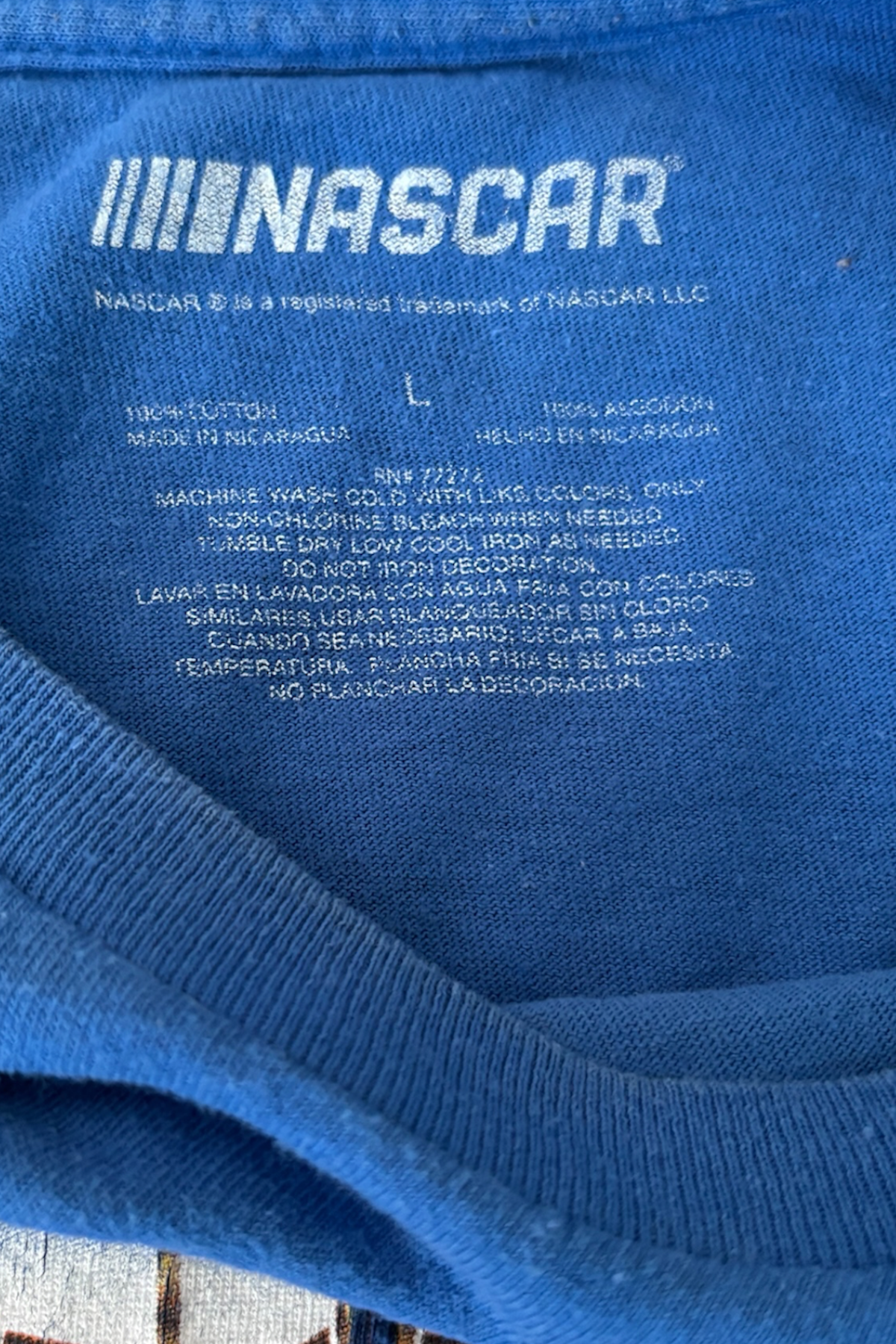 Thrifted Nascar Racing T-Shirt - Size Large
