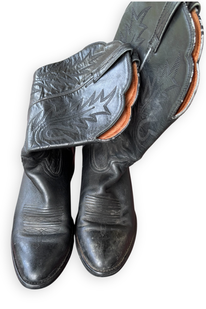 Thrifted Women’s Ariat Black Cowboy Boots - Size 8