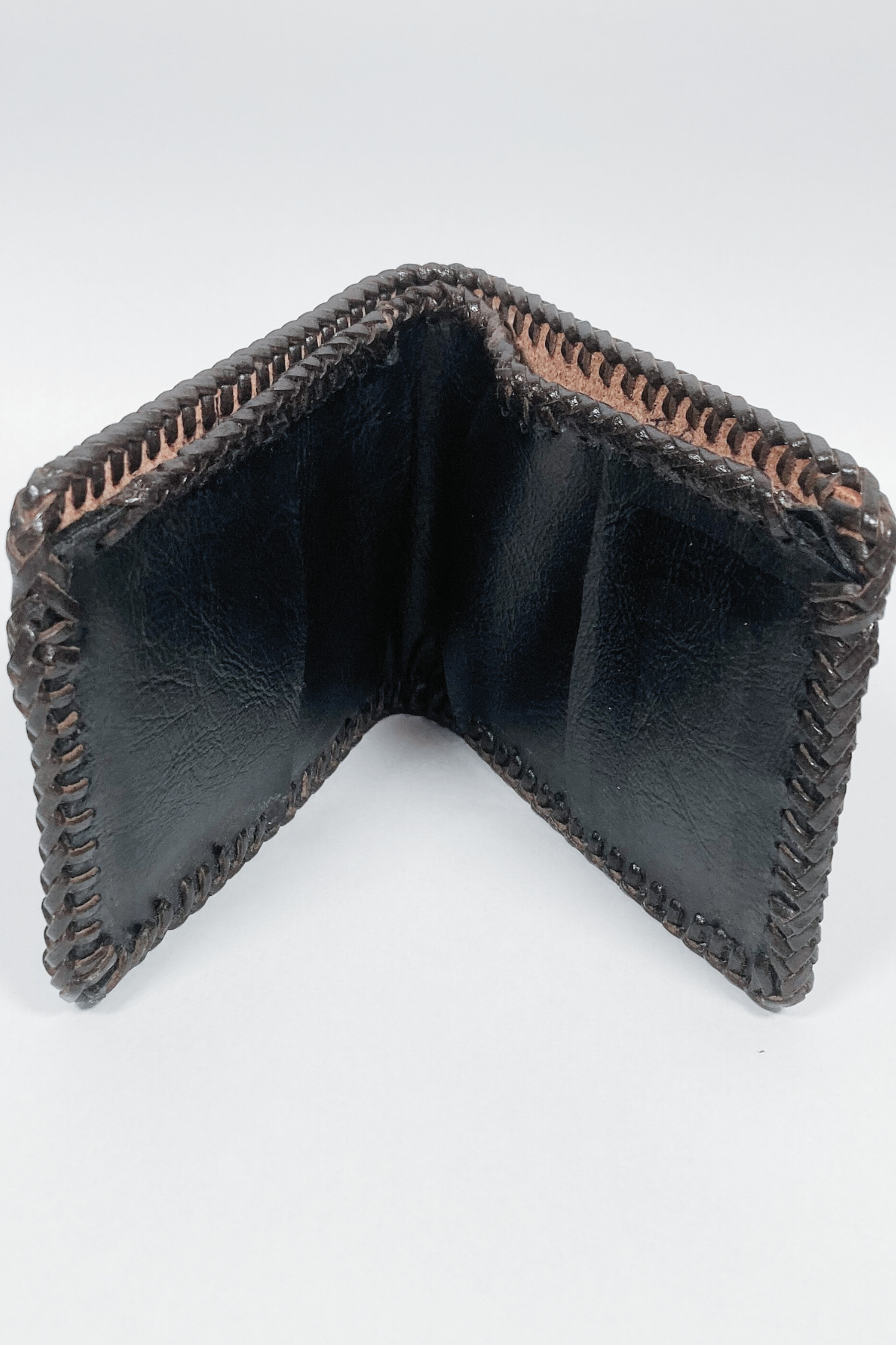 Vintage Hand Tooled Leather Wallet w/ Guitar Detail