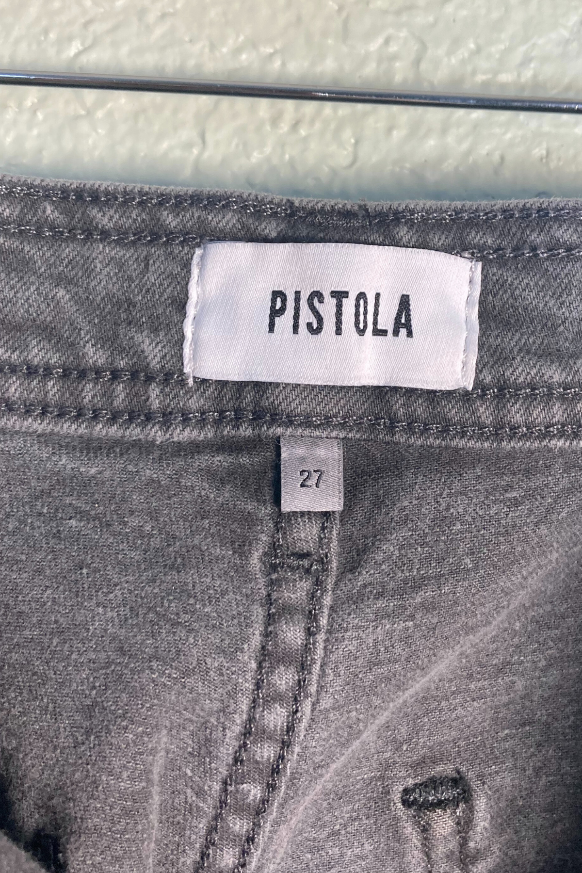 Thrifted PISTOLA Black Denim Jeans - Size 27