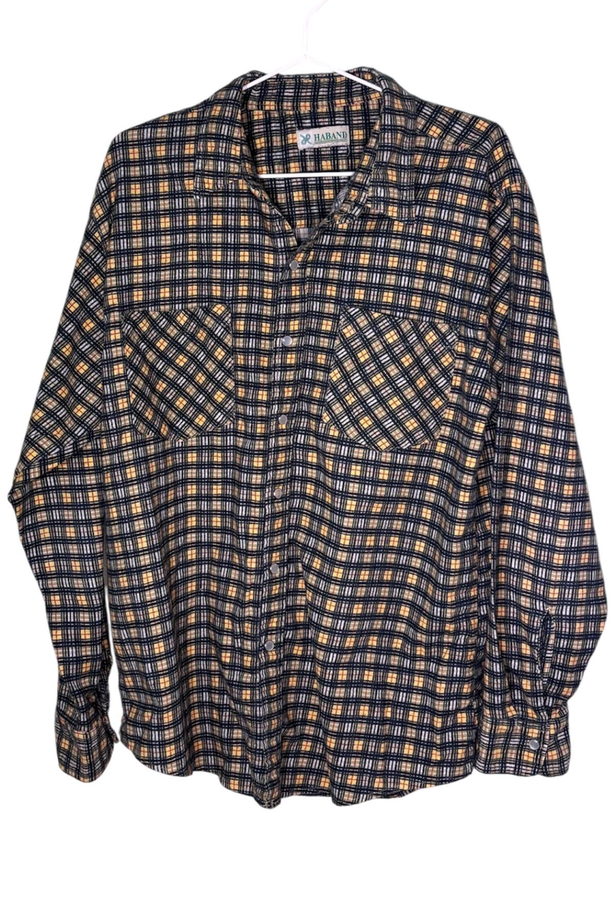 Vintage Haband Pearl-Snap Plaid Shirt