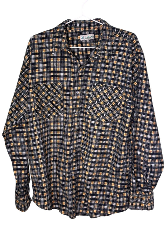 Vintage Haband Pearl-Snap Plaid Shirt