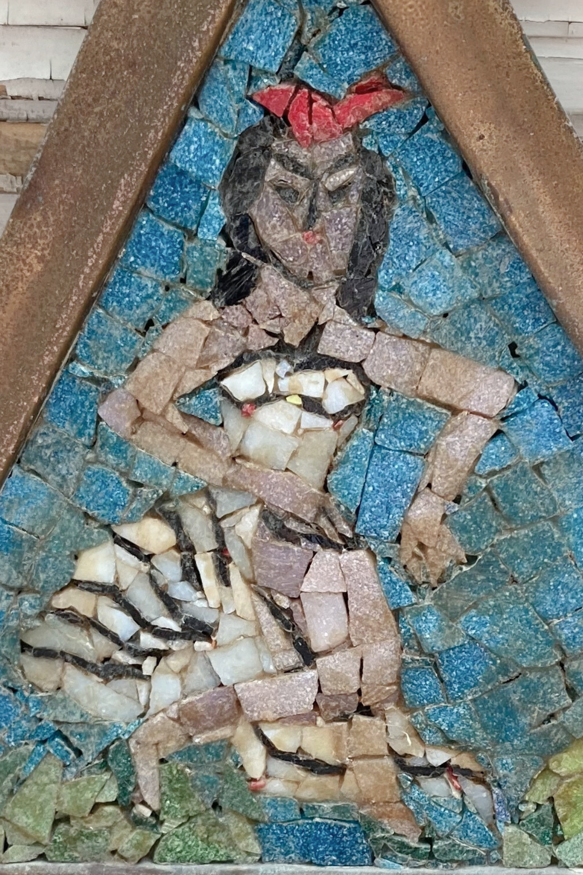 Triangular Mosaic Wall Art- Woman