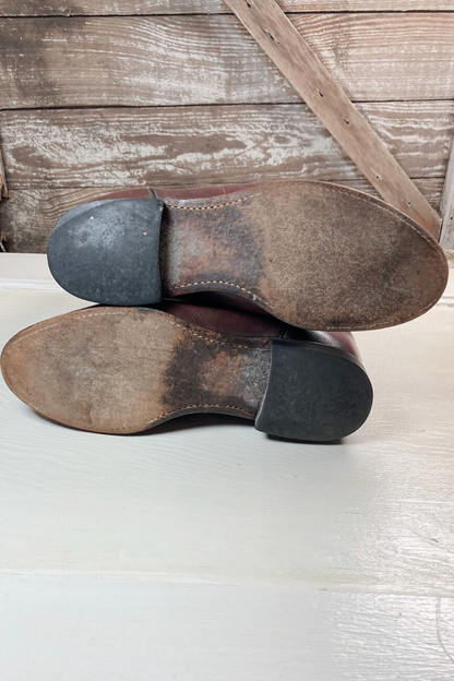 Thrifted Justin Brown Leather Cowboy Boots: Men's Size 6.5D