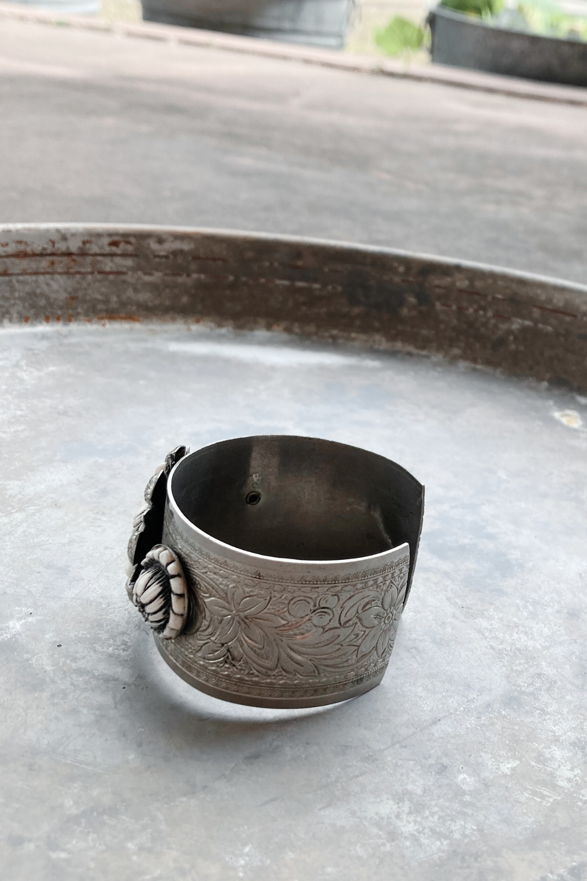 Vintage Floral Cuff Bracelet