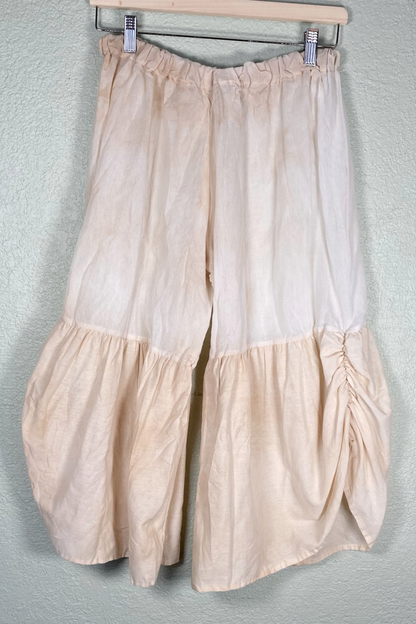 Thrifted Handmade Wide-Leg Harem Cropped Pants - Size Medium