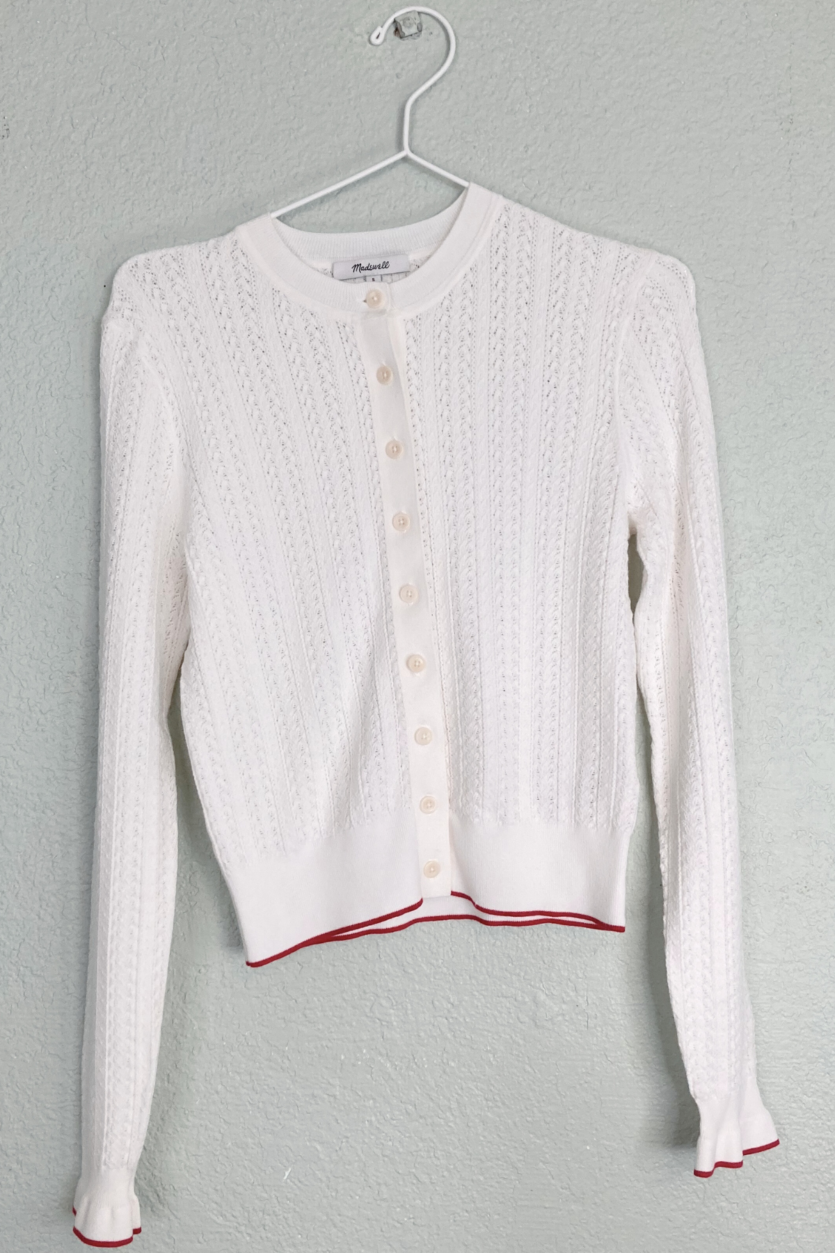 Thrifted Madewell Open-Knit Cardigan - Size Small