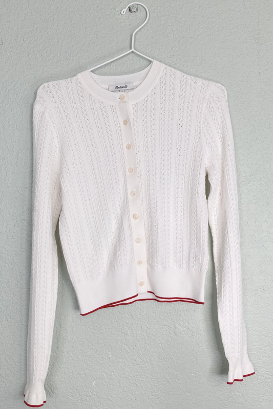 Thrifted Madewell Open-Knit Cardigan - Size Small