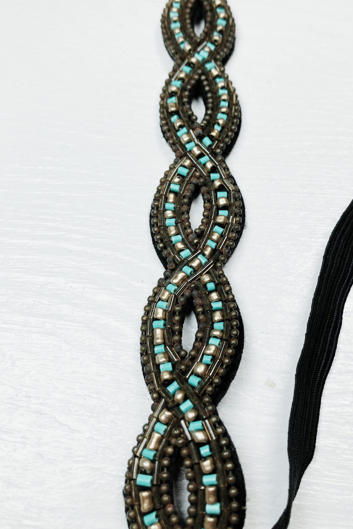 Thrifted Beaded Elastic Headband