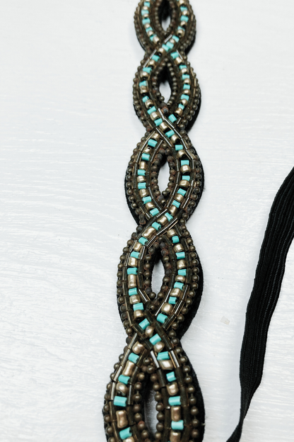 Thrifted Beaded Elastic Headband