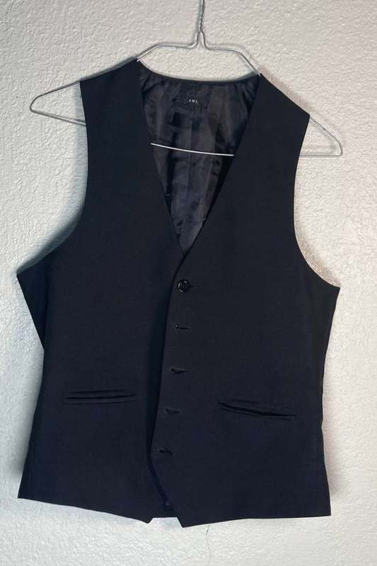 Thrifted Black F.W.S. Vest - Size 34R