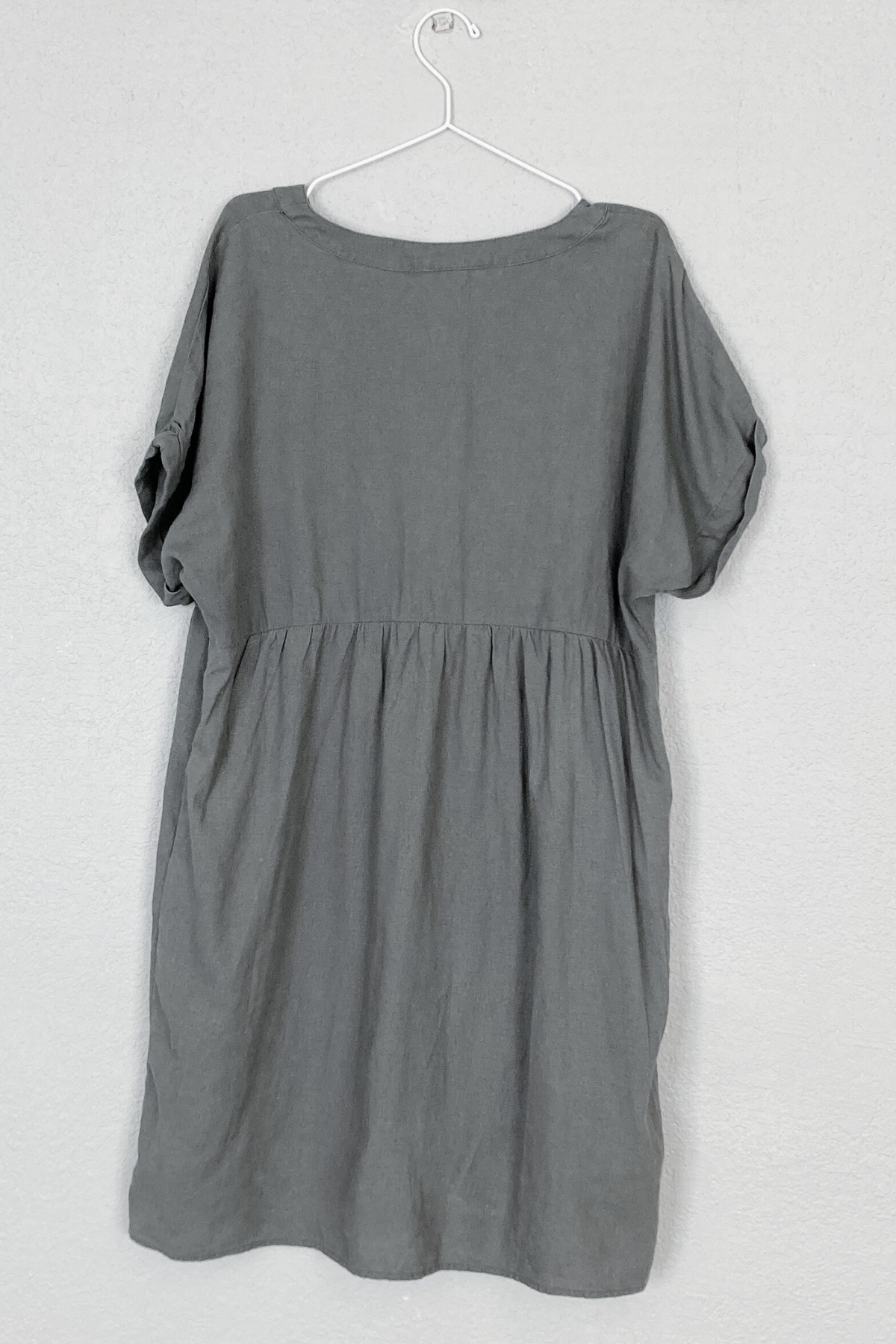 Thrifted BRIGGS Linen Blend Babydoll Dress w/ Pockets