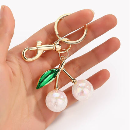 Pearlie Cherry Drop w/ Leaf Key & Bag Charm