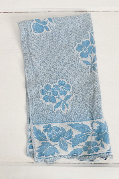 Vintage Blue Floral Tea Towel
