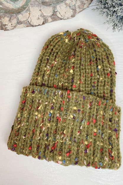 Haila - Boho Knitted Splash Beanie Hat