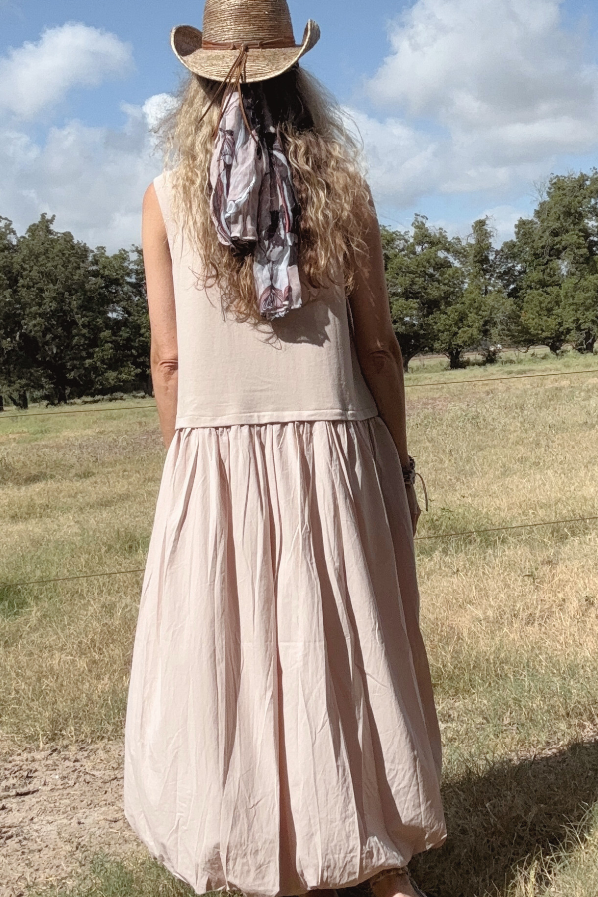 Cotton Drop Waist Bubble Dress