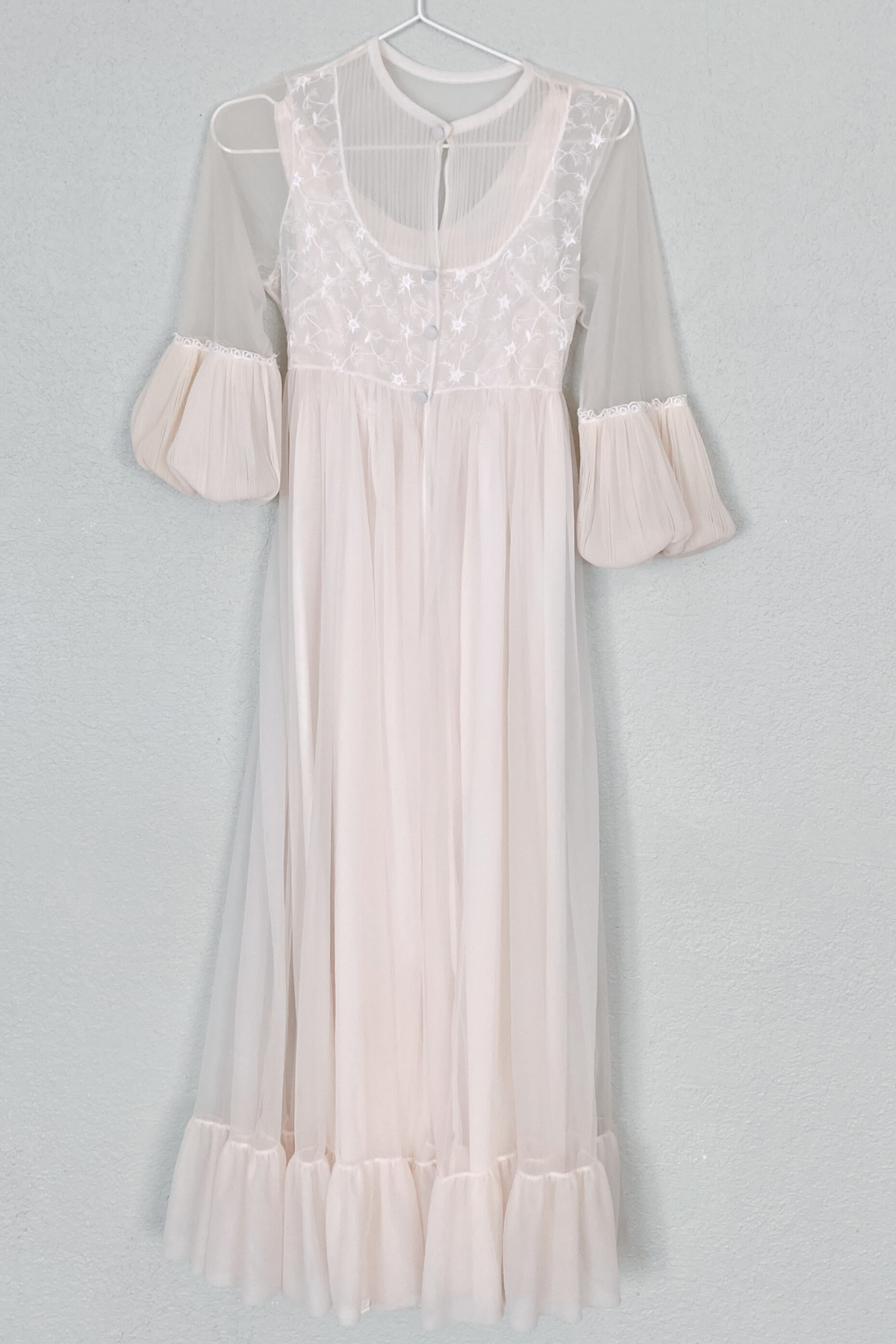 Vintage Jenelle of California Slip Nightgown w/ Sheer Robe