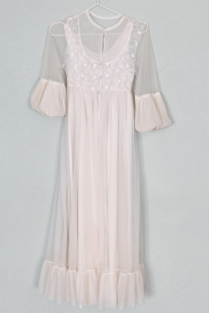 Vintage Jenelle of California Slip Nightgown w/ Sheer Robe