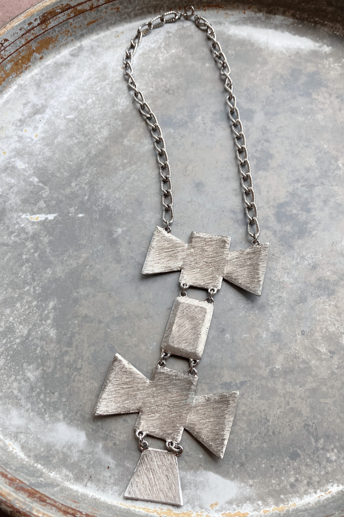 Vintage Ornate Bohemian Silver Necklace