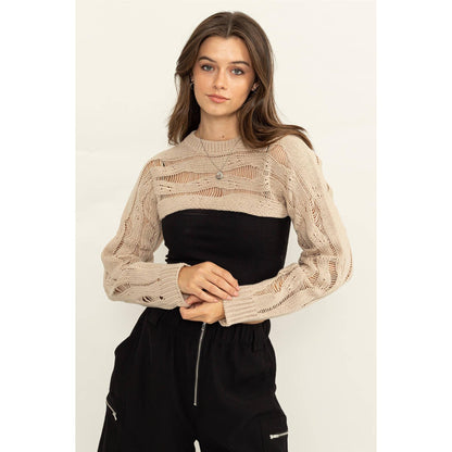Open Knit Shrug Sweater - 4 Colors