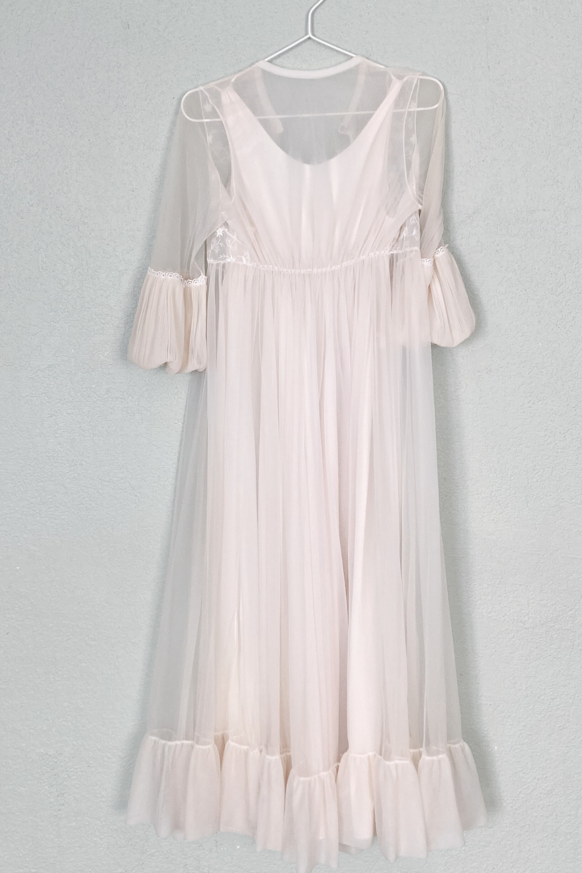 Vintage Jenelle of California Slip Nightgown w/ Sheer Robe