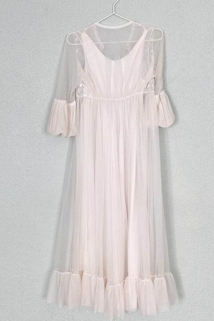 Vintage Jenelle of California Slip Nightgown w/ Sheer Robe