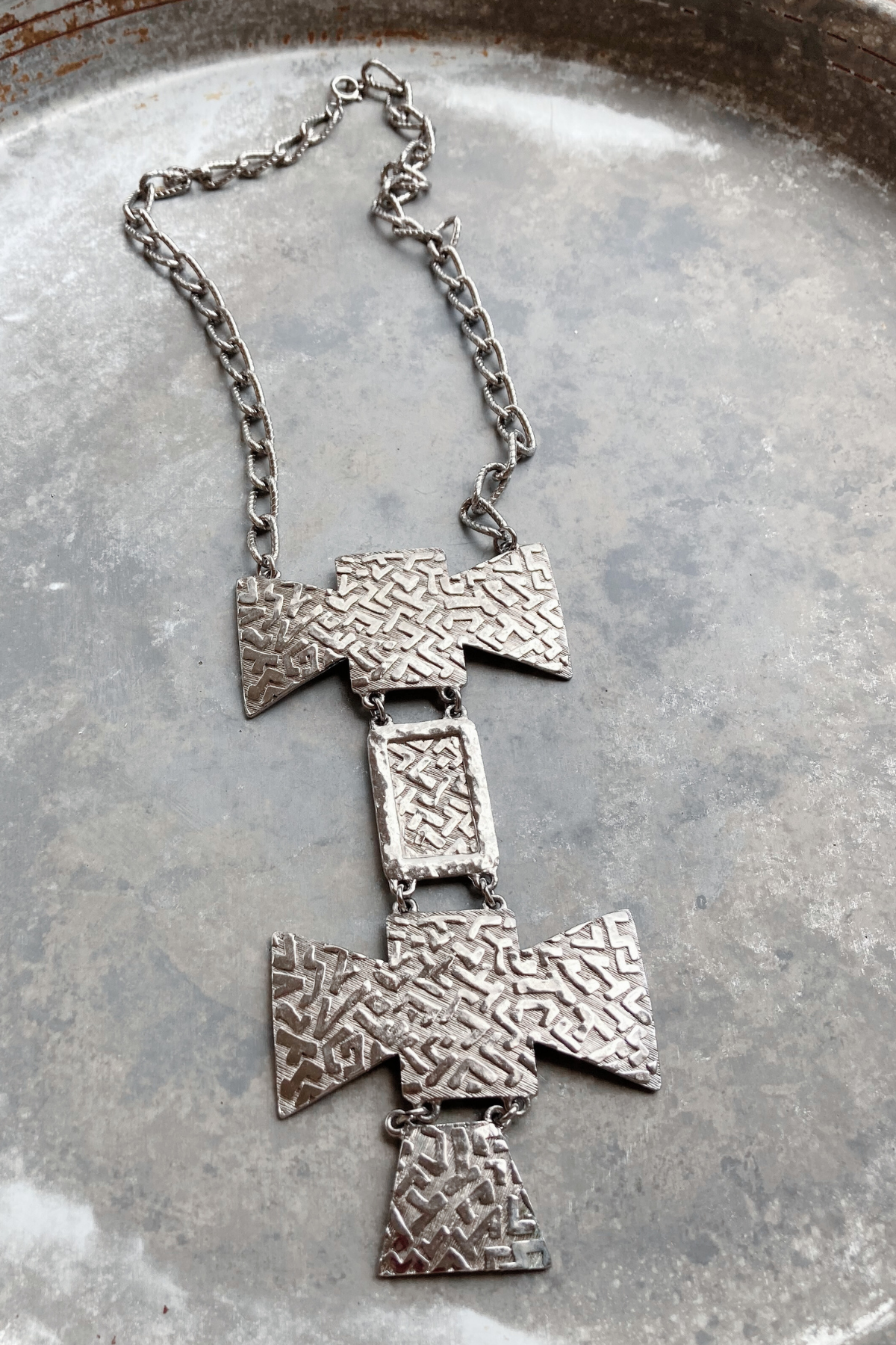 Vintage Ornate Bohemian Silver Necklace