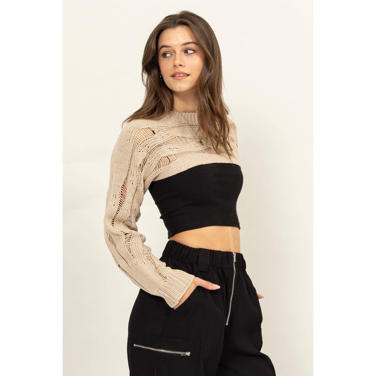 Open Knit Shrug Sweater - 4 Colors