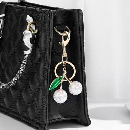 Pearlie Cherry Drop w/ Leaf Key & Bag Charm