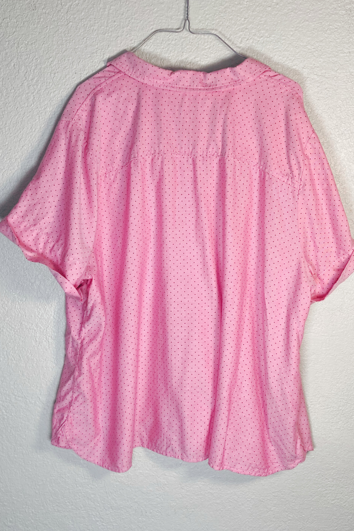 Thrifted Tommy Hilfiger Pink Button-Down Shirt- Size 2X