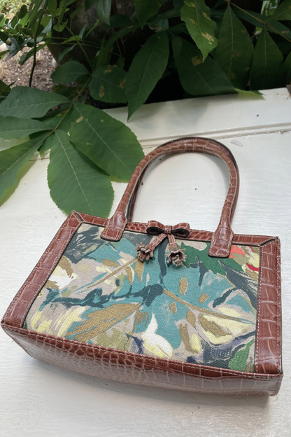 Thrifted Liz Claiborne Brown Floral Handbag