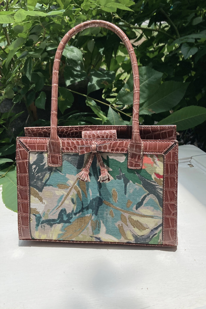 Thrifted Liz Claiborne Brown Floral Handbag