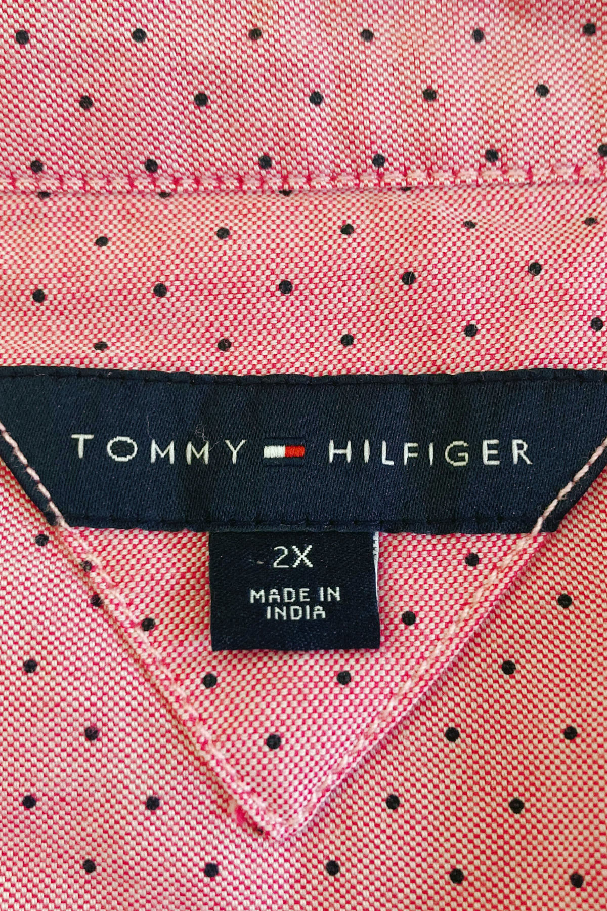 Thrifted Tommy Hilfiger Pink Button-Down Shirt- Size 2X