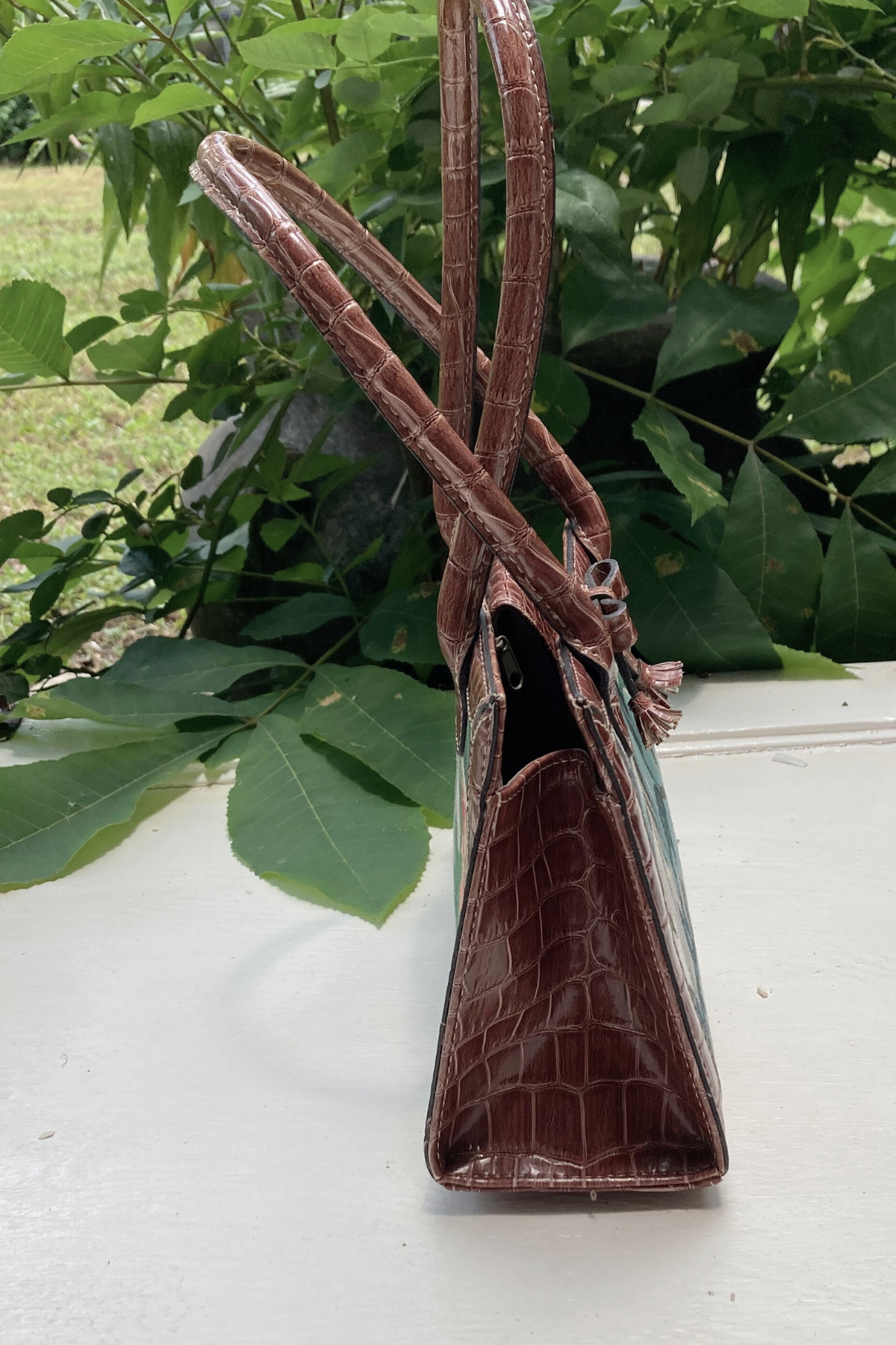 Thrifted Liz Claiborne Brown Floral Handbag