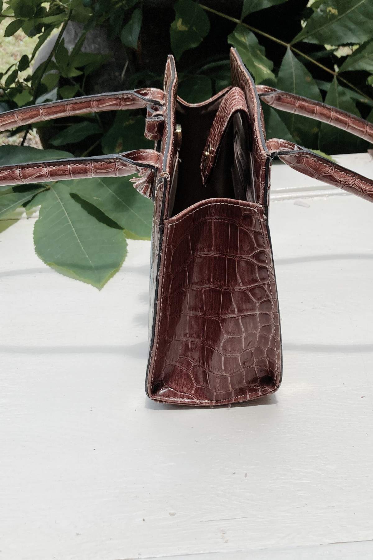 Thrifted Liz Claiborne Brown Floral Handbag