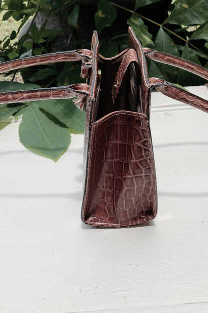 Thrifted Liz Claiborne Brown Floral Handbag
