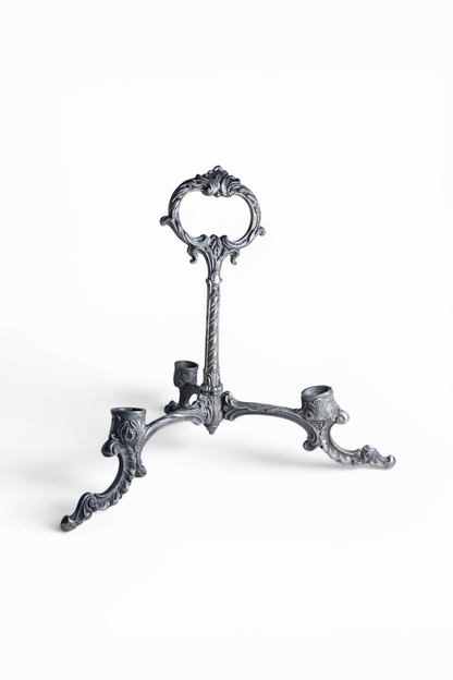 Vintage Silver-Plated Tri-Candleabra