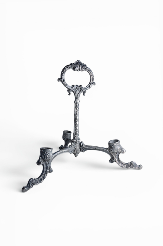 Vintage Silver-Plated Tri-Candleabra
