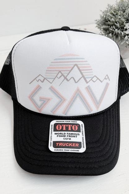 Boho God is Greater than the Highs and Lows Trucker Hat