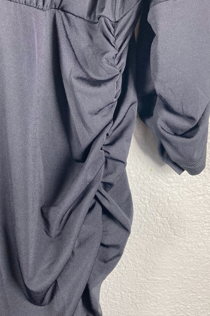 Thrifted TORRID Black Ruched Dress - Plus Size 3