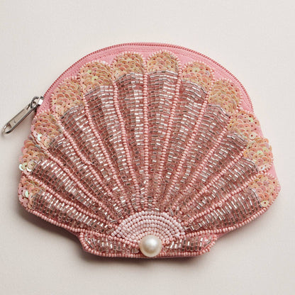 Seashell Beaded Coin Purse - 4 Colors