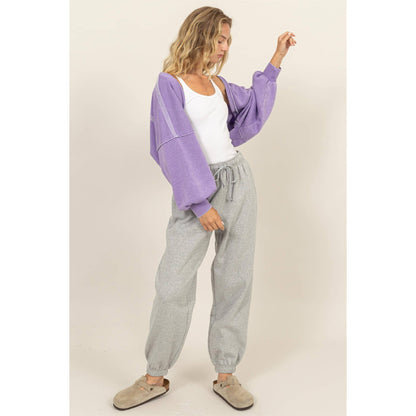 Oversized Contrast Cropped Shrug