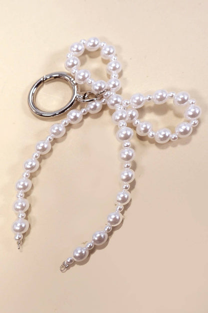 Pearl Bow Key & Bag Charm