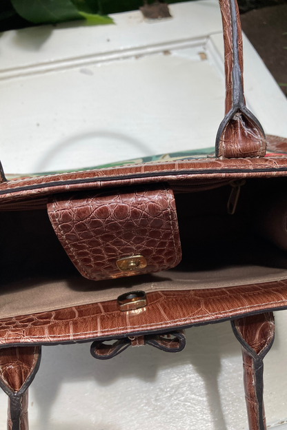 Thrifted Liz Claiborne Brown Floral Handbag