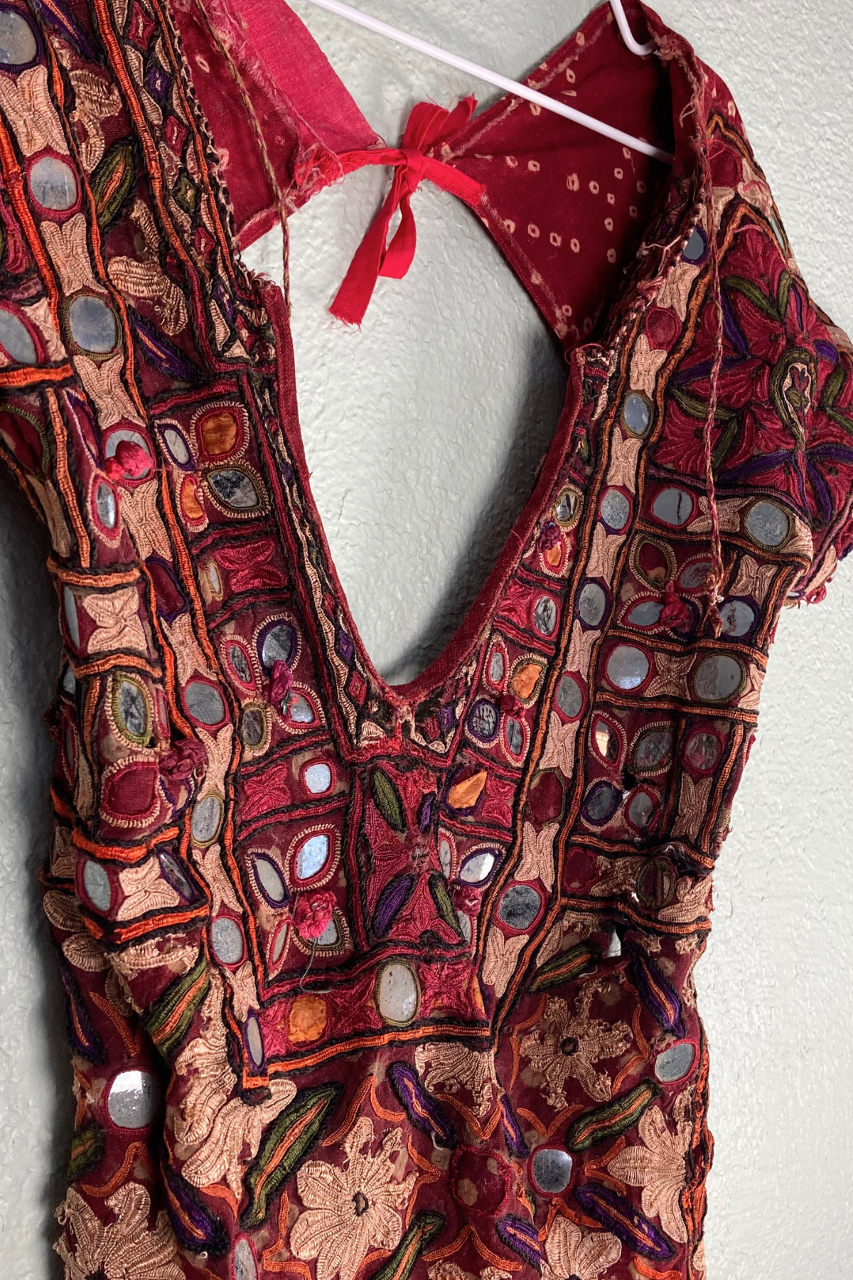 Vintage Boho Handmade Backless Top