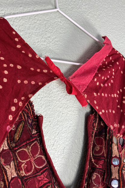 Vintage Boho Handmade Backless Top